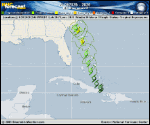Tropical Depression  forecast track map as of National Hurricane Center discussion number 2