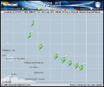 Tropical Storm JOYCE forecast track map as of National Hurricane Center discussion number 5