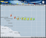 Tropical Storm IGOR forecast track map as of National Hurricane Center discussion number 12