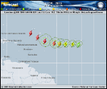 Tropical Storm IGOR forecast track map as of National Hurricane Center discussion number 14