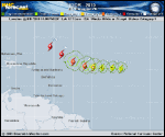 Hurricane IGOR forecast track map as of National Hurricane Center discussion number 15
