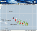 Hurricane IGOR forecast track map as of National Hurricane Center discussion number 18
