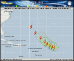 Hurricane IGOR forecast track map as of National Hurricane Center discussion number 23
