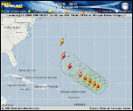 Hurricane IGOR forecast track map as of National Hurricane Center discussion number 28