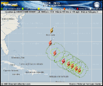 Hurricane IGOR forecast track map as of National Hurricane Center discussion number 29