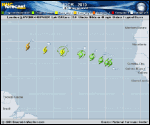 Tropical Storm IGOR forecast track map as of National Hurricane Center discussion number 2