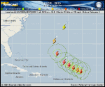 Hurricane IGOR forecast track map as of National Hurricane Center discussion number 31