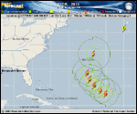 Hurricane IGOR forecast track map as of National Hurricane Center discussion number 38