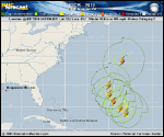 Hurricane IGOR forecast track map as of National Hurricane Center discussion number 39