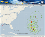 Hurricane IGOR forecast track map as of National Hurricane Center discussion number 40