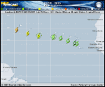 Tropical Storm IGOR forecast track map as of National Hurricane Center discussion number 4