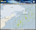 Hurricane IGOR forecast track map as of National Hurricane Center discussion number 50