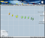 Tropical Depression IGOR forecast track map as of National Hurricane Center discussion number 6