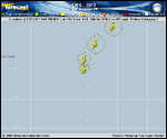 Hurricane KIRK forecast track map as of National Hurricane Center discussion number 11