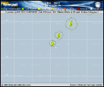 Hurricane KIRK forecast track map as of National Hurricane Center discussion number 14