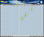 Hurricane KIRK forecast track map as of National Hurricane Center discussion number 15