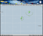Tropical Storm KIRK forecast track map as of National Hurricane Center discussion number 19