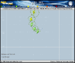 Tropical Storm KIRK forecast track map as of National Hurricane Center discussion number 6