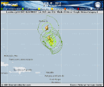 Hurricane LESLIE forecast track map as of National Hurricane Center discussion number 27