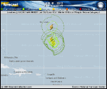 Hurricane LESLIE forecast track map as of National Hurricane Center discussion number 28