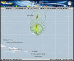 Hurricane LESLIE forecast track map as of National Hurricane Center discussion number 30