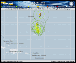 Hurricane LESLIE forecast track map as of National Hurricane Center discussion number 31