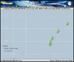 Tropical Storm Lorenzo forecast track map as of National Hurricane Center discussion number 9