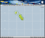 Hurricane MICHAEL forecast track map as of National Hurricane Center discussion number 19