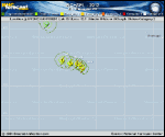 Hurricane MICHAEL forecast track map as of National Hurricane Center discussion number 23