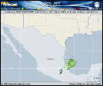 Tropical Storm Katia forecast track map as of National Hurricane Center discussion number 3