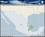 Tropical Storm Katia forecast track map as of National Hurricane Center discussion number 4