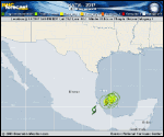 Hurricane Katia forecast track map as of National Hurricane Center discussion number 5