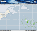 Tropical Storm Leslie forecast track map as of National Hurricane Center discussion number 41