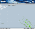 Tropical Storm Leslie forecast track map as of National Hurricane Center discussion number 49
