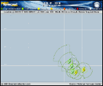 Tropical Storm Leslie forecast track map as of National Hurricane Center discussion number 53