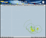 Tropical Storm Leslie forecast track map as of National Hurricane Center discussion number 54