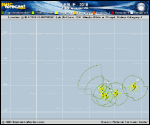 Hurricane Leslie forecast track map as of National Hurricane Center discussion number 55