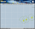 Hurricane Leslie forecast track map as of National Hurricane Center discussion number 60