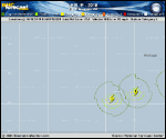 Hurricane Leslie forecast track map as of National Hurricane Center discussion number 63