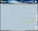 Hurricane Leslie forecast track map as of National Hurricane Center discussion number 68