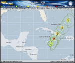 Hurricane Melissa forecast track map as of National Hurricane Center discussion number 28