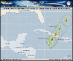 Hurricane Melissa forecast track map as of National Hurricane Center discussion number 30