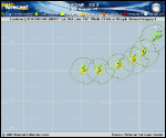 Hurricane NADINE forecast track map as of National Hurricane Center discussion number 20