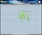 Tropical Storm NADINE forecast track map as of National Hurricane Center discussion number 29