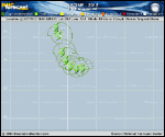 Tropical Storm NADINE forecast track map as of National Hurricane Center discussion number 60