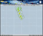 Hurricane NADINE forecast track map as of National Hurricane Center discussion number 65
