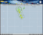Hurricane NADINE forecast track map as of National Hurricane Center discussion number 66