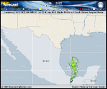 Tropical Storm Karl forecast track map as of National Hurricane Center discussion number 7