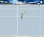Tropical Depression FIFTEEN forecast track map as of National Hurricane Center discussion number 2