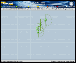 Tropical Storm OSCAR forecast track map as of National Hurricane Center discussion number 3